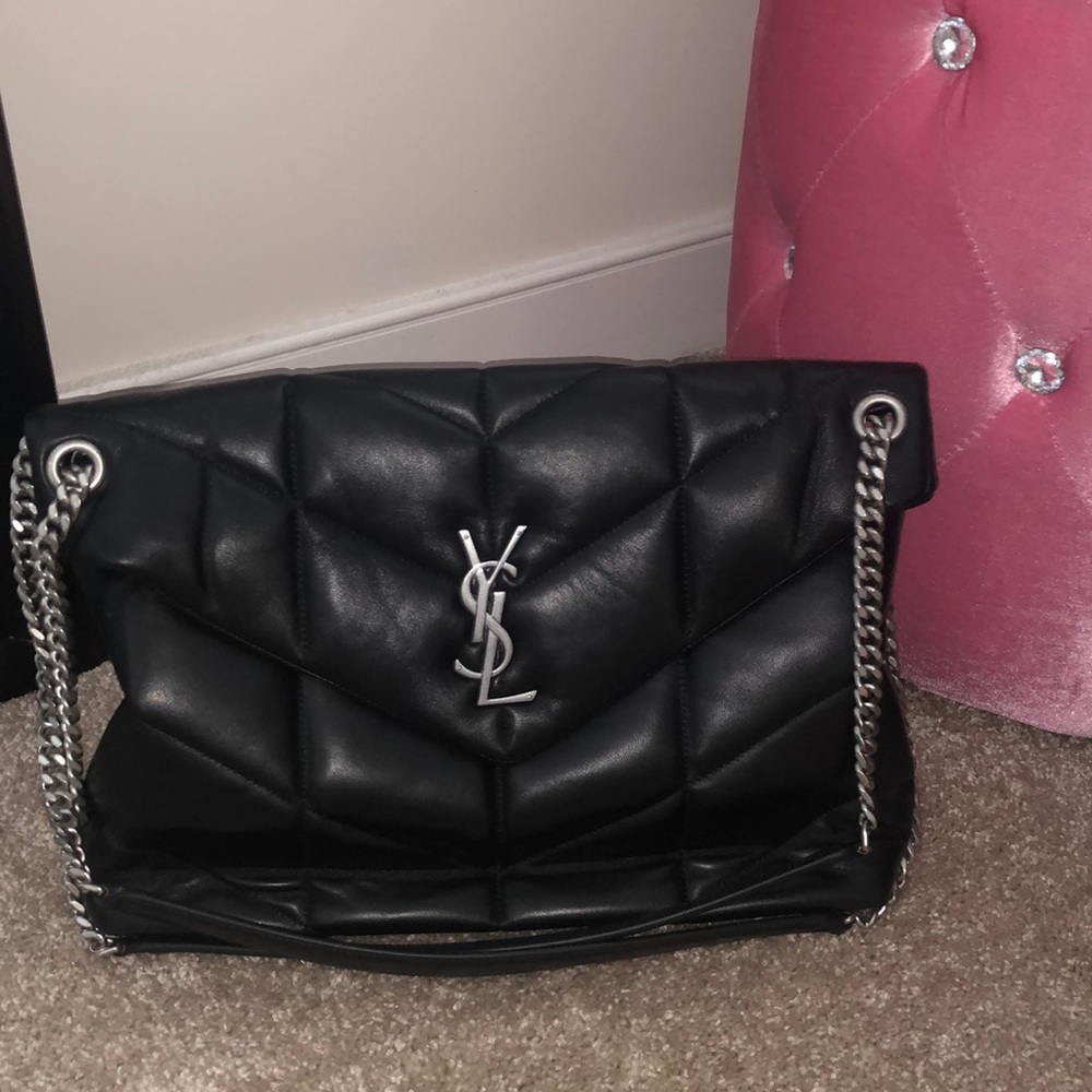BLACK YSL PURSE BAG